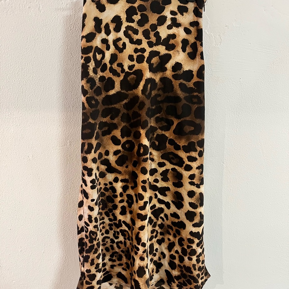 Leopard Print Midi Skirt